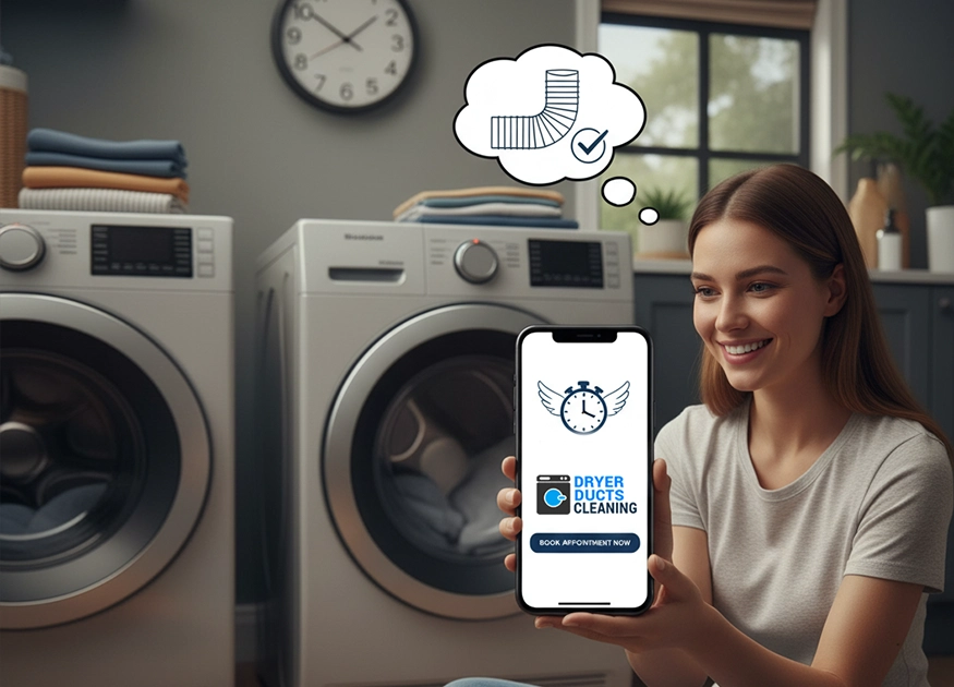 Fast dryer duct cleaning service